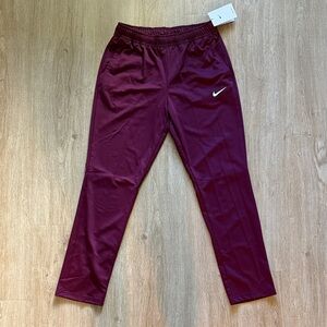 Nike Dri-FIT Training Pants NWT Burgundy Athletic Joggers Size M